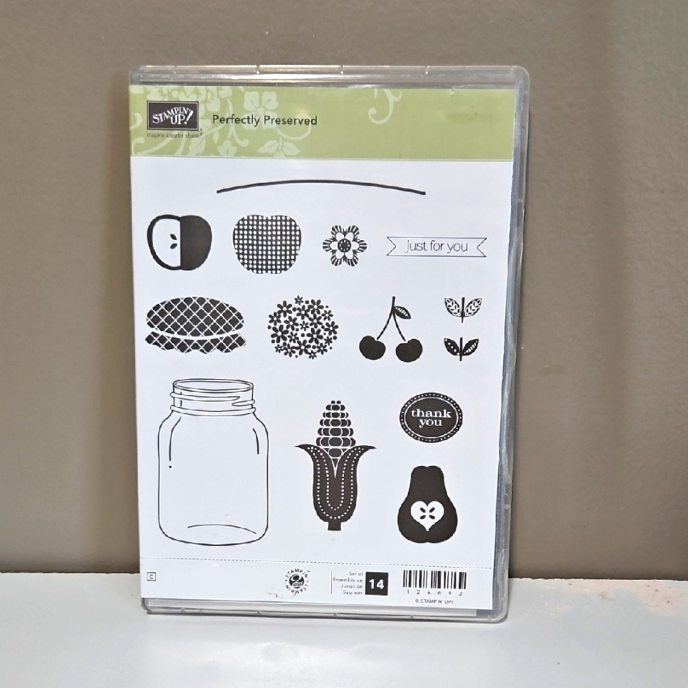 PERFECTLY PRESERVED rubber cling Stampin Up Set